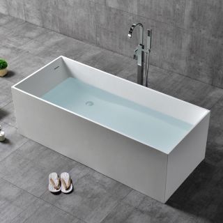 Ванна из искусственного камня ABBER Stein AS9642-1.8 180x76см белый матовый