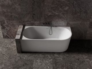 Ванна из искусственного камня ABBER Stein AS9651 L 170x80см белый матовый