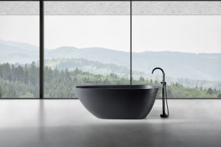 Ванна из искусственного камня ABBER Dortmund AM9911B 170x75см чёрный