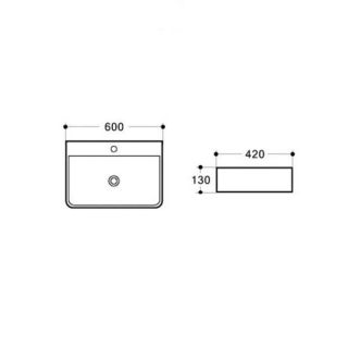 Раковина Vincea VBS-303 60 см белая