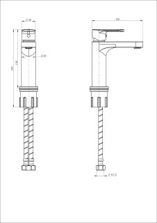 Смеситель для раковины Wonzon & Woghand WW-H1032-CR хром