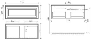 Подвесная тумба под раковину Sancos Very VR100W 100см Bianco