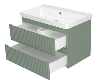 Подвесная тумба под раковину Brevita Victory VIC-09080-0802Я 80см зелёный