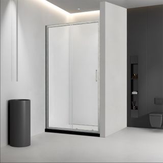 Душевая дверь Veconi Vianno VN-46BC, 1200x1950, Никель брашинг, стекло прозрачное