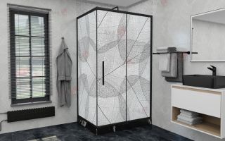 Душевой уголок AvaCan FB 140-160 + SB 100 MT чёрный