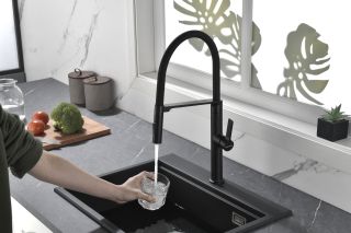 Смеситель для кухни Paulmark Barrel Ba214029-AN антрацит