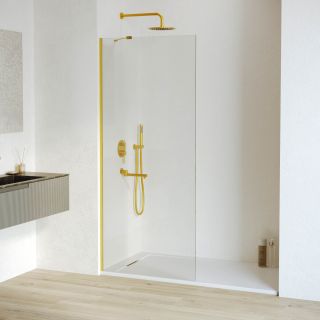 Душевая перегородка RGW WA-102Gb 351010208-16 80см брашированное золото