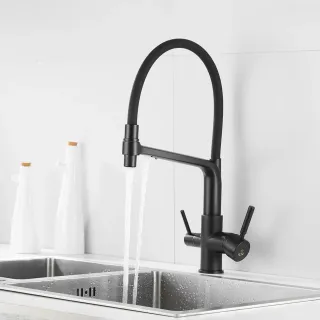 Смеситель для кухни Rose R658H чёрный матовый