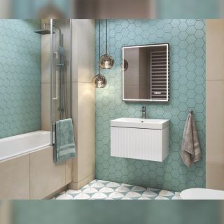 Тумба под раковину подвесная Velvex Compo tp.COM.9696.60.1Y белый глянец, 60 см