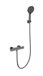 Смеситель для душа Wonzon & Woghand INN 3 WW-B2003-A-BGG с термостатом тёмный графит