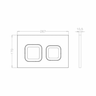 SET Инсталляция Sava Free Standing+клавиша смыва SMART белый глянец квадр.