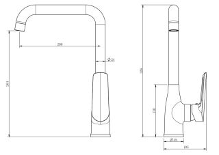 Смеситель для кухни ESKO Lagos LG06 хром