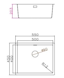 Кухонная мойка Grandex Aqua Proline 45 300206 сатин
