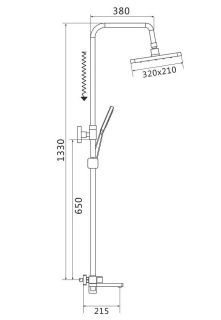 Душевая стойка Shevanik S9936 хром