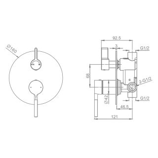Смеситель для душа Raglo R20.272.03 золотой сатин