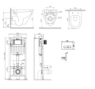 Унитаз с инсталляцией  AM.PM SPIRIT V2.0 IS47051.701700