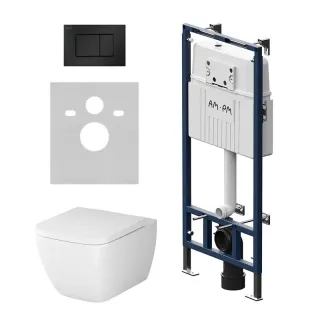 Комплект унитаза с инсталляцией AM.PM Gem IS100238.901701 сиденье микролифт