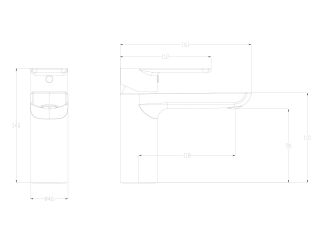Смеситель для раковины Wonzon & Woghand Line WW-A40732-CR хром