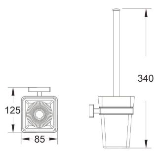 Ёршик для унитаза Shevanik SG5600G золотой сатин