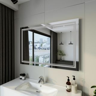 Зеркало с подсветкой Бриклаер Эстель-2 4627125414329 120 см на взмах руки