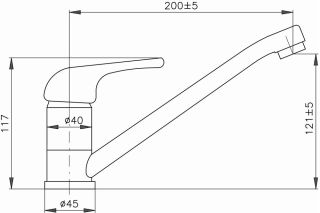 Смеситель для кухни Rav Slezak Sazava SA305.5 хром
