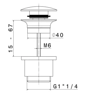 Донный клапан для раковины Kerama Marazzi Ole 230KM.21.018 хром
