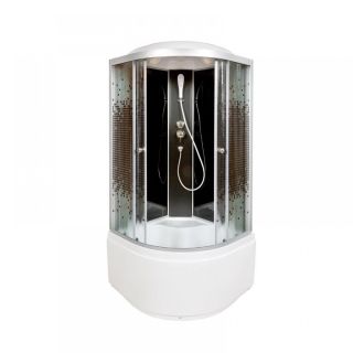 Душевая кабина Deto L 890 с гидромассажем BLACK 90х90х215 см