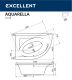 Ванна акриловая Excellent Aquarella L 150 x 100 см