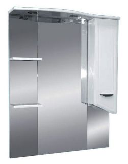 Зеркальный шкаф с подсветкой Misty Дрея 75см правый белый