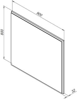 Зеркало с подсветкой Aquanet Nova Lite 242264 90 см белый