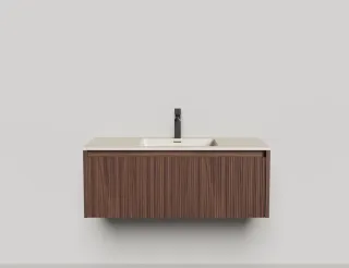 Подвесная тумба Salini Domino 27D210ONF 100см эмаль/фрезерованный фасад Onda Plus