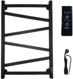 Полотенцесушитель электрический Маргроид Зигзаг 80x50см правый чёрный матовый Зигзаг-8050-1081-9005R